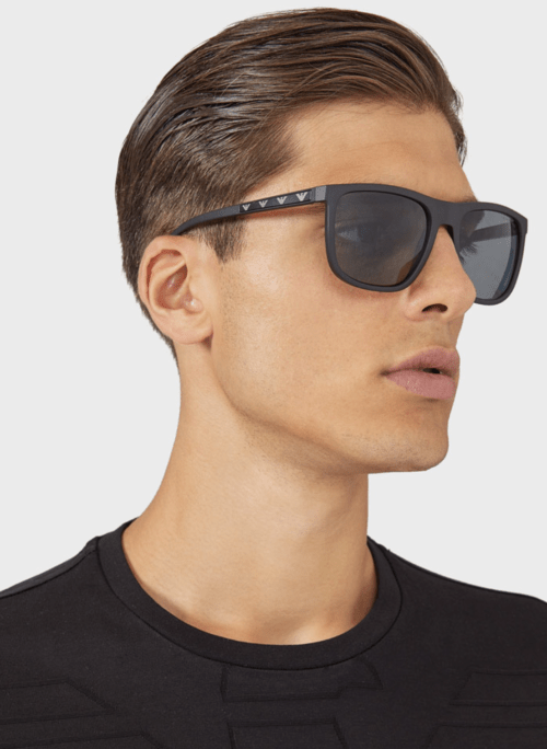 Emporio Armani Grey Square Men's Sunglasses